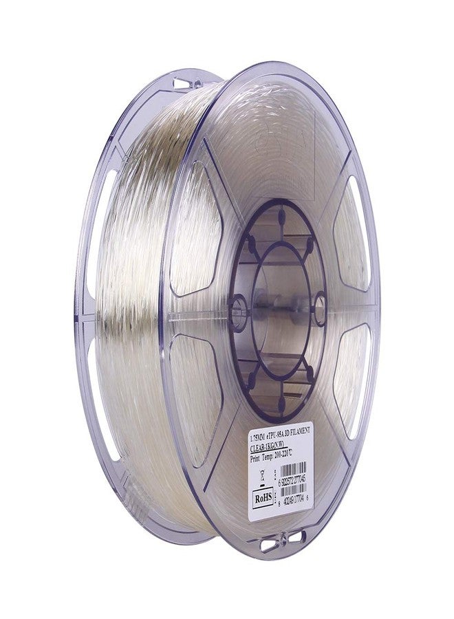 eSUN 1.75mm TPU 95A Flexible 3D Printer Filament 1KG Spool (2.2lbs), Natural Clear - Image 1